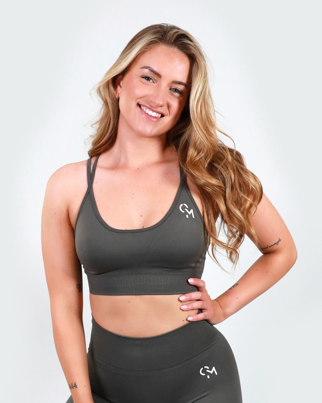 Pure - Double Band Bra Dark Grey