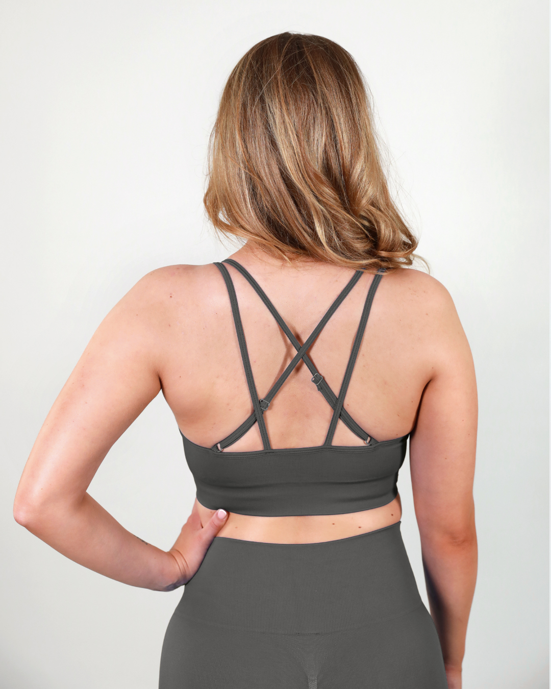 Pure - Double Band Bra Dark Grey